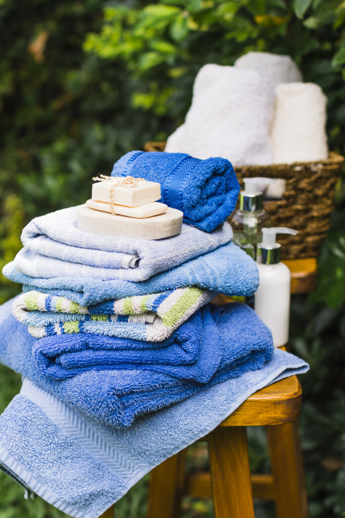 Beautiful towels on table